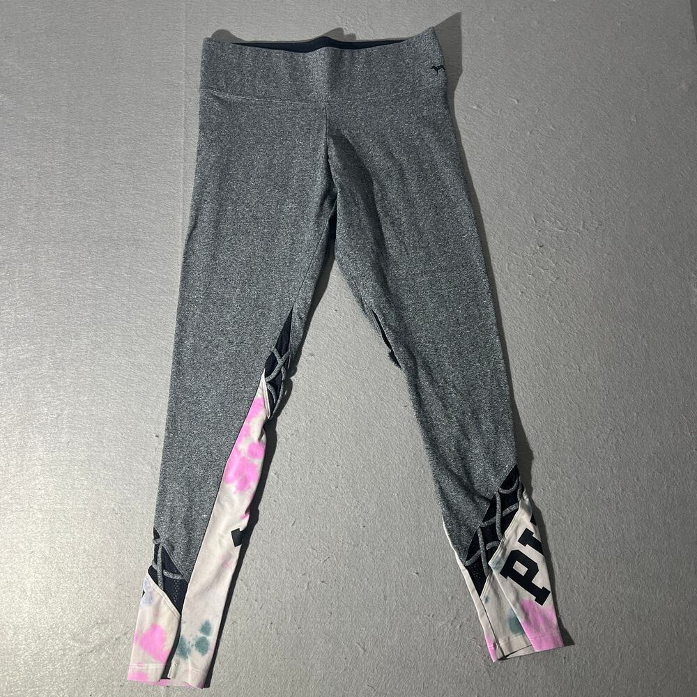 Victoria’s Secret PINK Yoga Lace Up Tie Dye Leggings M